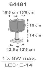Ango Led Παιδικό Φωτιστικό Πορτατίφ Ροζ 30x16x15εκ.