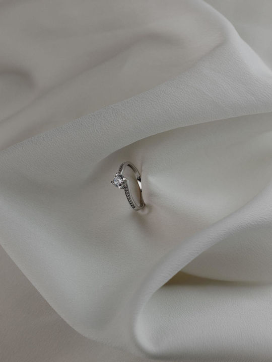 Themelidis Jewels Μονόπετρο από Λευκόχρυσο Themelidis Jewels Μονόπετρο από Λευκόχρυσο