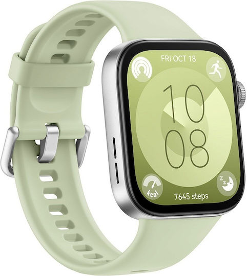 Huawei Watch Fit 3 Aluminium 43mm Wasserdicht mit Pulsmesser (Grün)