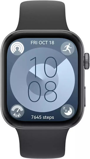 Huawei Watch Fit 3 Aluminium 43mm Αδιάβροχο με Παλμογράφο (Μαύρο)