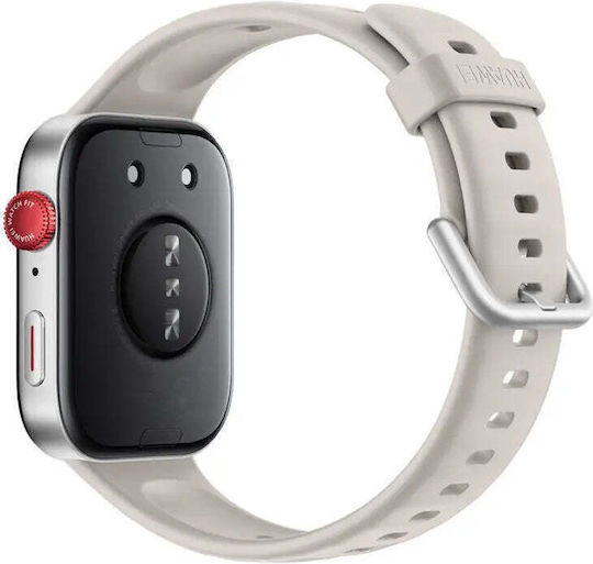 Huawei Watch Fit 3 Aluminium 43mm Αδιάβροχο με Παλμογράφο (Λευκό)
