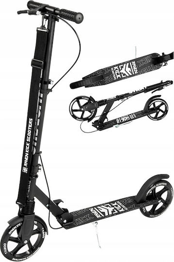Raven Patinat Infantil Pliabil Straight 2 Roti Negru