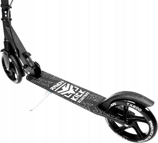 Raven Patinat Infantil Pliabil Straight 2 Roti Negru
