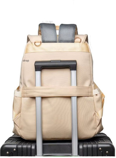 Queen Mother Backpack Diaper Bag Lequeen Beige 43x17x36cm