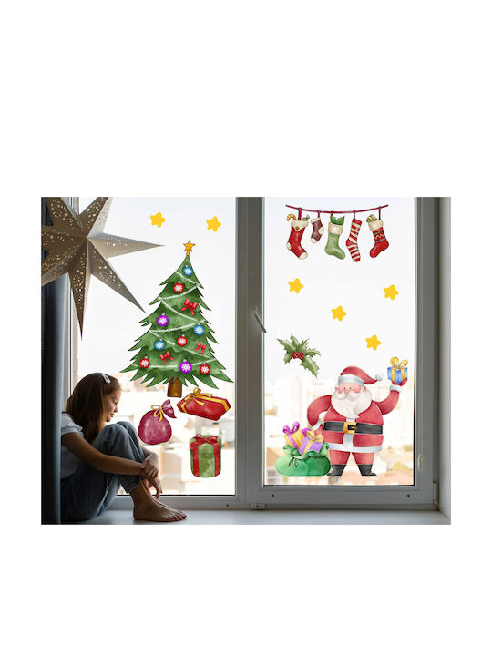 Beidseitiger Fensteraufkleber Wiederverwendbare Weihnachtsdekoration Aufkleber 45x6