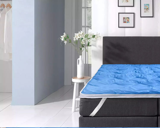Dream House Protecție pentru Saltea Queen cu Elastic Albastru 160x200cm