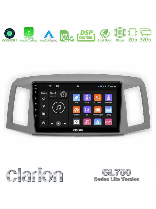 Clarion Car Audio System for Jeep Grand Cherokee 2005-2007 (Bluetooth/USB/WiFi/GPS)