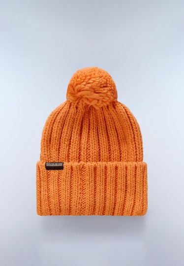 Semiury Beanie Ανδρικός Σκούφος Πλεκτός σε Πορτοκαλί χρώμα