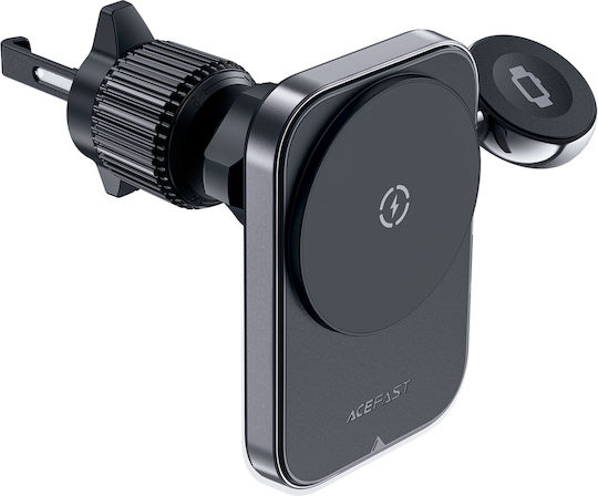 Acefast D18 Car Holder With Magsafe / Qi Inductive Charger + Usb-a Usb-c Cable - Black