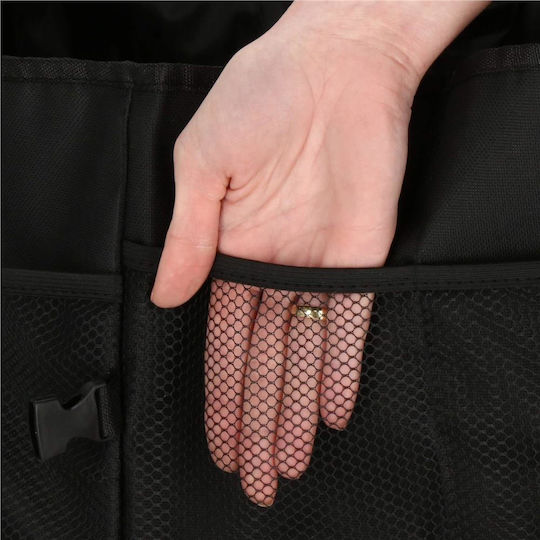 Foldable Trunk Organizer Compartmentalized Water-resistant 56x40x26cm Black