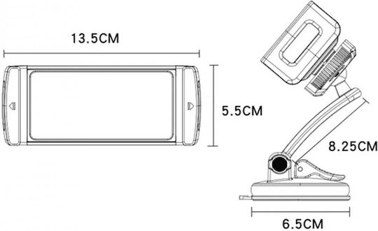 Yesido Suport Auto pentru Telefon cu cârlige reglabile Neagră