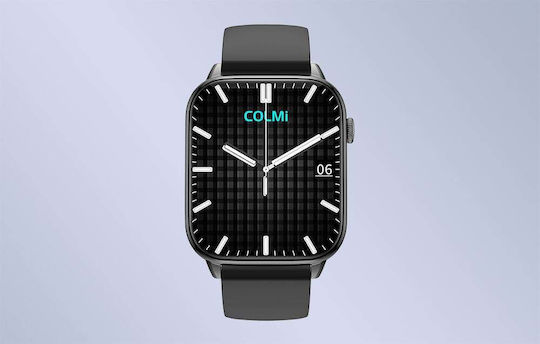 Colmi C61 Aluminium Smartwatch με Παλμογράφο (Μαύρο)