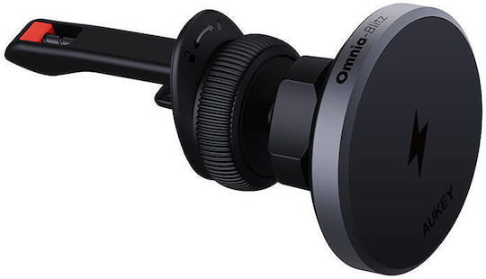 Aukey Car Mobile Mount with MagSafe Magnet & Wireless Charging 15W Black
