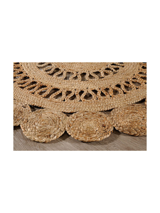 Newplan Delhi Handmade Rug Round Summer from Jute