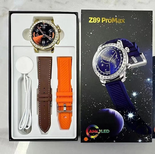 Z89 PRO MAX Smartwatch με Παλμογράφο (Πορτοκαλί)