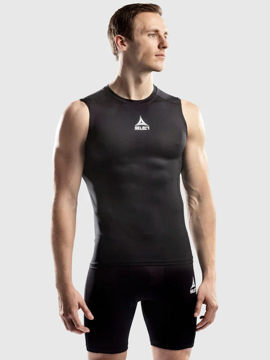 Select Sport Ανδρική Ισοθερμική Αμάνικη Μπλούζα Compression Μαύρη