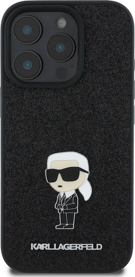 Karl Lagerfeld Fixed Glitter Back Cover Black (iPhone 16 Pro)