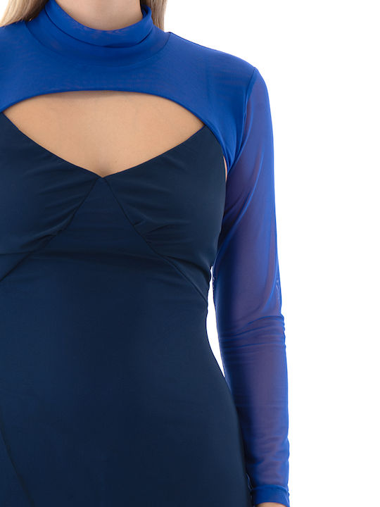 Midi Dress Black, Royal Blue