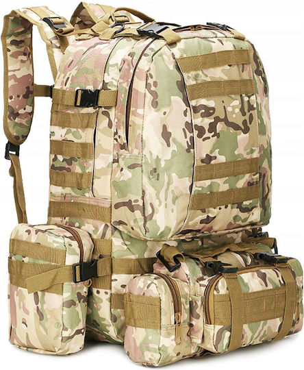 Military Backpack Hiking Waterproof Ultra-light 4 In 1 50 Liters Combat Camouflage Color