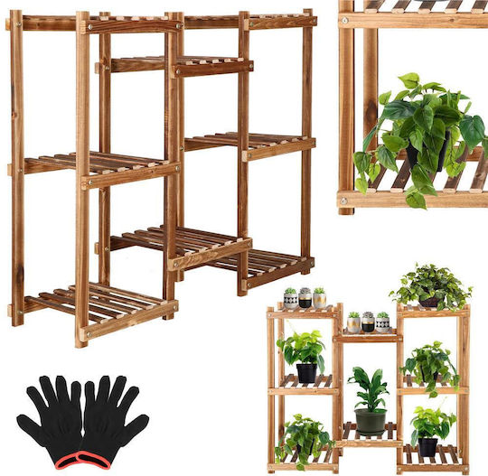 Blumentopf-Regal Holz Braun 85cmx25cmx70cmcm.