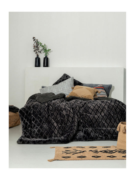 Palamaiki Duvet Cover Queen 220x240cm Nadine Coal 700 GSMGsm