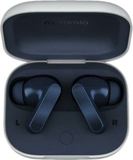 Motorola Moto Buds Bluetooth Handsfree Ακουστικά με Αντοχή στον Ιδρώτα και Θήκη Φόρτισης Starlight Blue