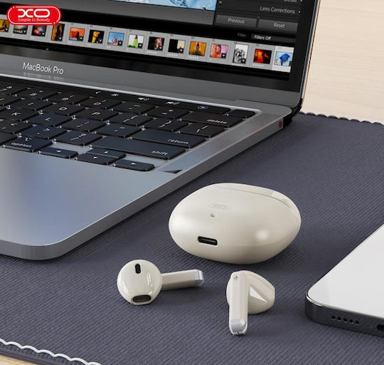 XO X33 Tws In-ear Bluetooth Handsfree Ακουστικά με Θήκη Φόρτισης Μπεζ