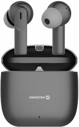 Swissten Alupods II In-Ear Bluetooth-Freisprecheinrichtung Kopfhörer mit Ladeetui Schwarz