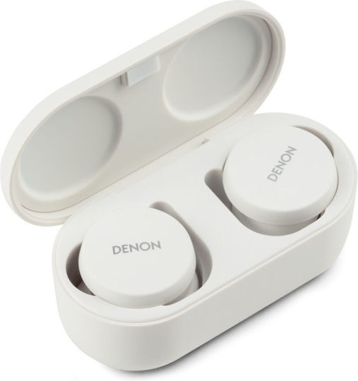 Denon Perl AH-C10PL In-ear Bluetooth Handsfree Ακουστικά με Θήκη Φόρτισης Λευκά