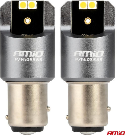 AMiO Lamps Car P21/5W Canbus LED 6000K Cold White 12-24V 2pcs