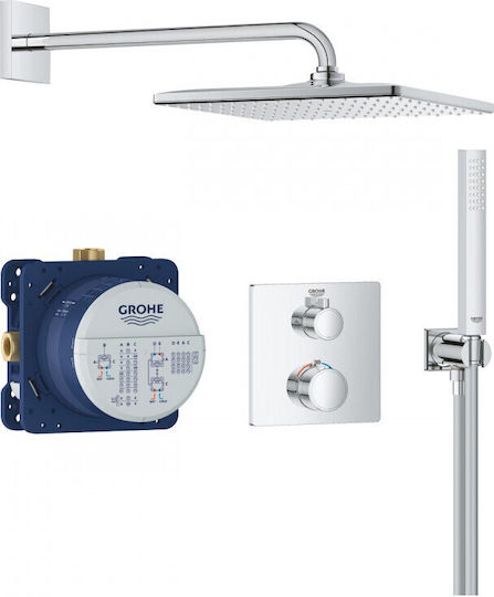 Grohe Grohtherm Rainshower Mono 310 Cube Shower System Built-in Thermostatic Mixer Internal Body Shower Head Hand Shower Accessories