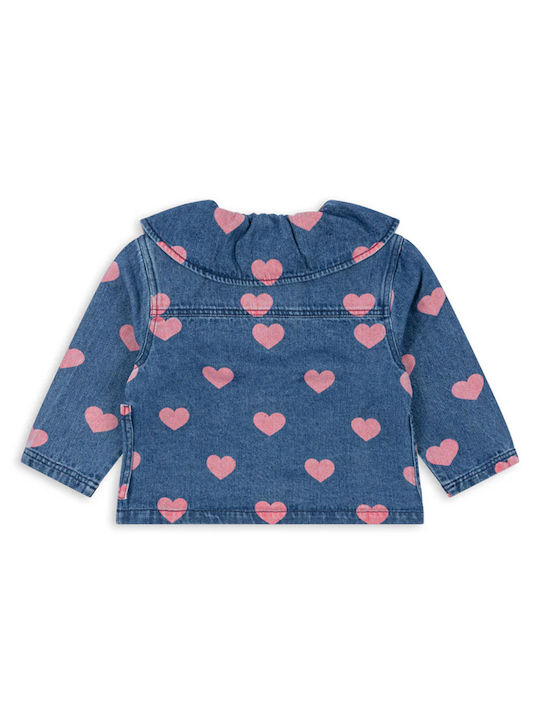 Konges Slojd Children's Shirt Long Sleeve BON COEUR PINK