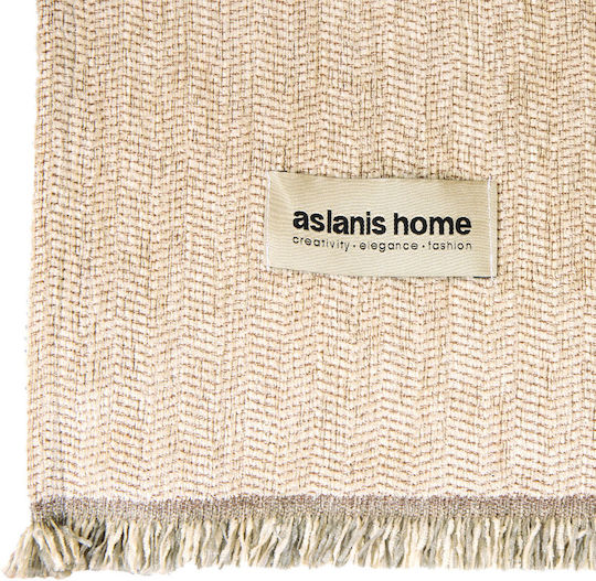 Aslanis Home Ossa Рихтари Фотьойл Chenille 180x180 см Бежов