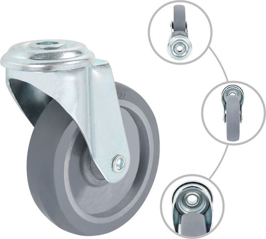 vidaXL 277862 Räder Drehend aus Gummi 12 Stück