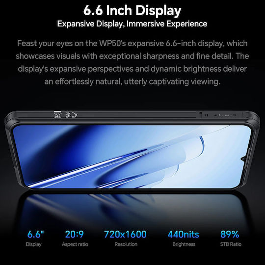 Oukitel WP52 5G Dual SIM (4GB/256GB) Resistant Smartphone Black