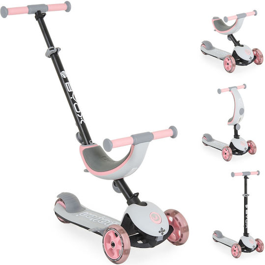 Byox Scuter Copii Motion 3 Roți cu Scaun pentru 12 Luni Roz