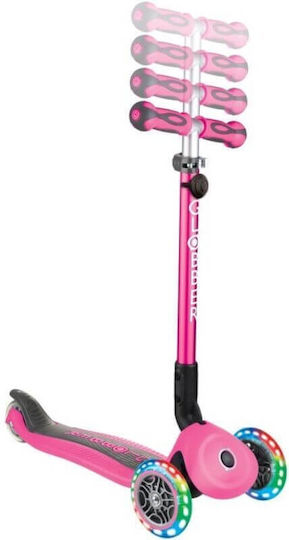 Globber Kinderroller Klappbar Go.Up Deluxe Fantasy Lights 3-Rad mit Sitz für 3+ Jahre Rosa