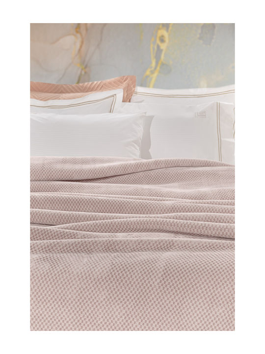 Guy Laroche Cheval Velvet Single Blanket 160x220cm Pudra
