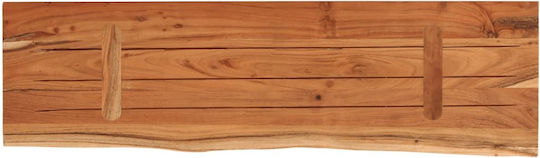 Ράφι Live Edge Καφέ 70x20x2.5εκ.