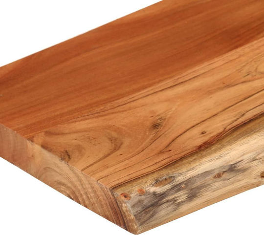 Ράφι Live Edge Καφέ 80x20x2.5εκ.
