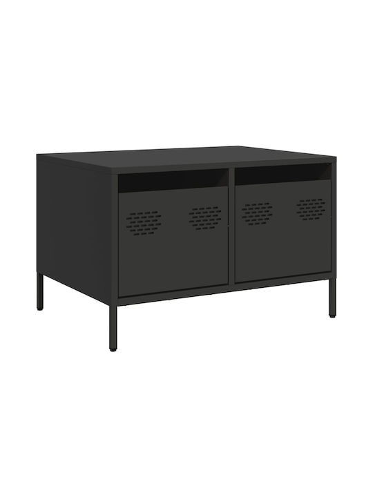 TV Stand Metal Black Velvet-Black Metal L68xW50xH43.5cm