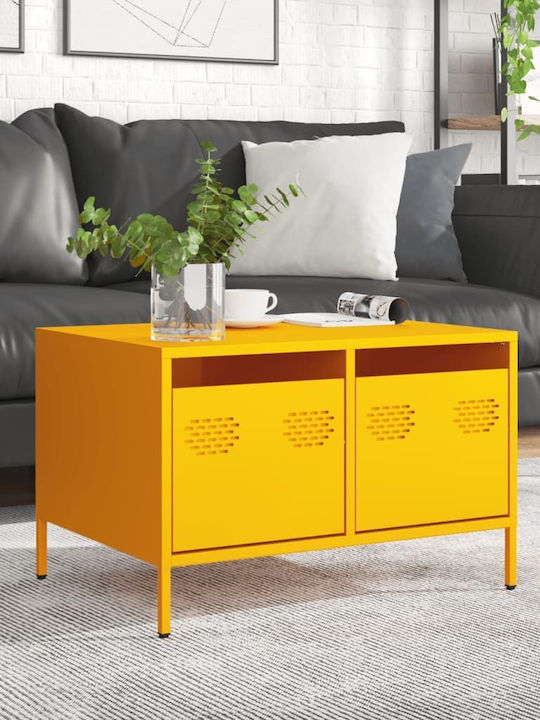 TV-Ständer Metall Senfgelb M68xT50xH43.5cm