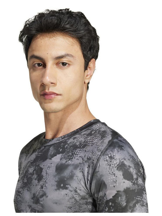 Allover Print Aeroready Αθλητικό T-shirt Μαύρο