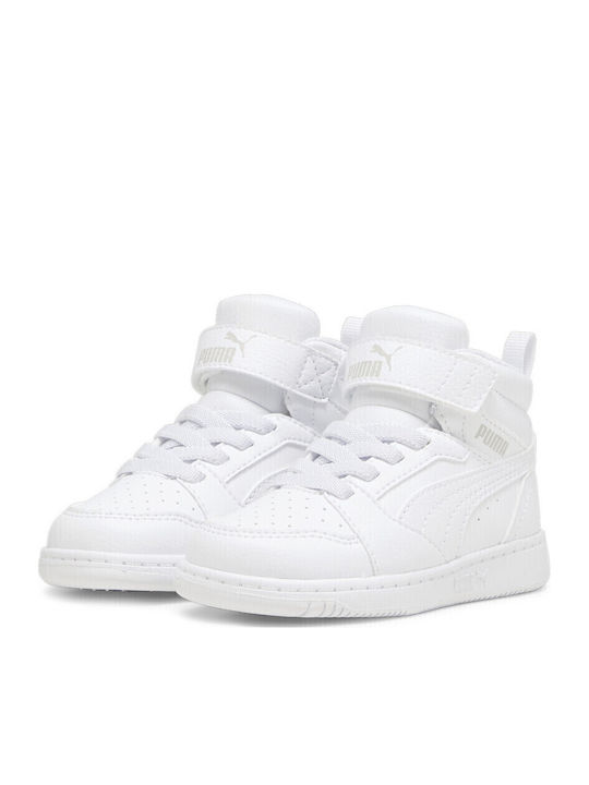 REBOUND V6 Kids Sneakers High with Scratch White