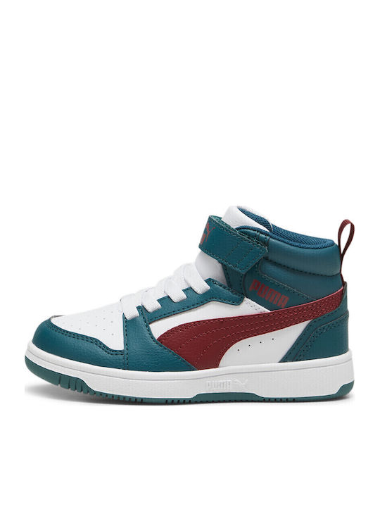 Rebound V6 Παιδικά Sneakers High με Σκρατς Λευκά