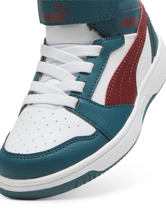 Rebound V6 Παιδικά Sneakers High με Σκρατς Λευκά