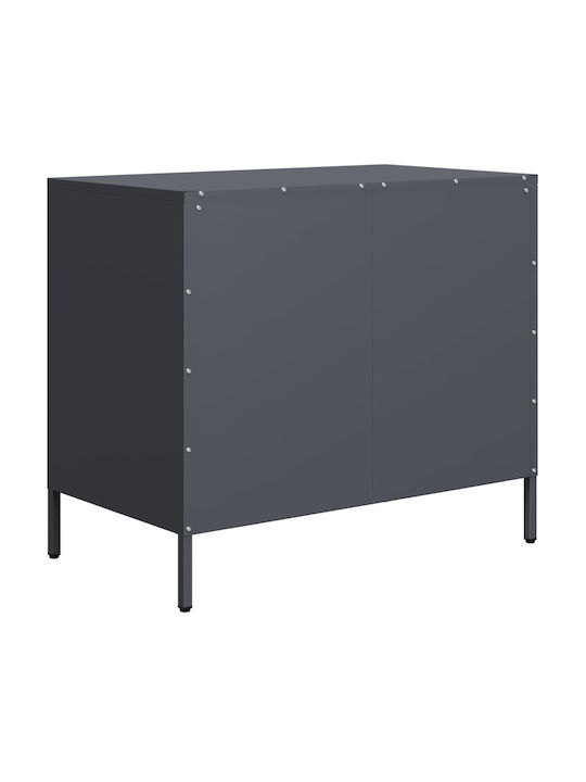 Συρταριέρα Κρεβατοκάμαρας mit 3 Schubladen Anthracite 68x39x58.5cm