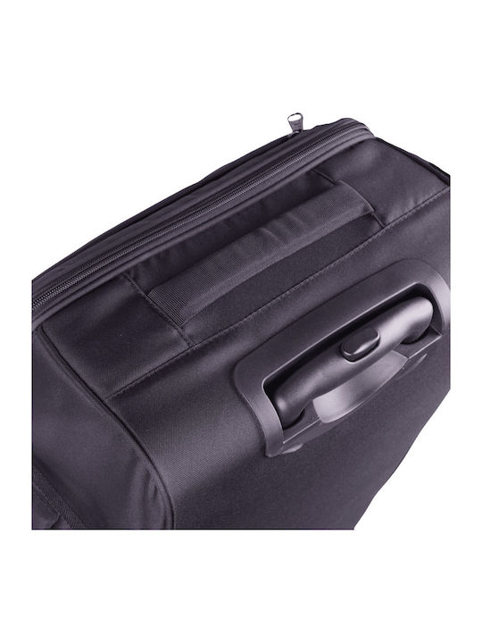 CAT Cabin Fabric Suitcase Black With 2 Wheels Height 53cm