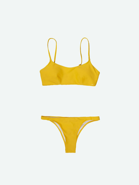 Set Bikini Μπουστάκι με Αφαιρούμενη Ενίσχυση & Brazil Κίτρινο