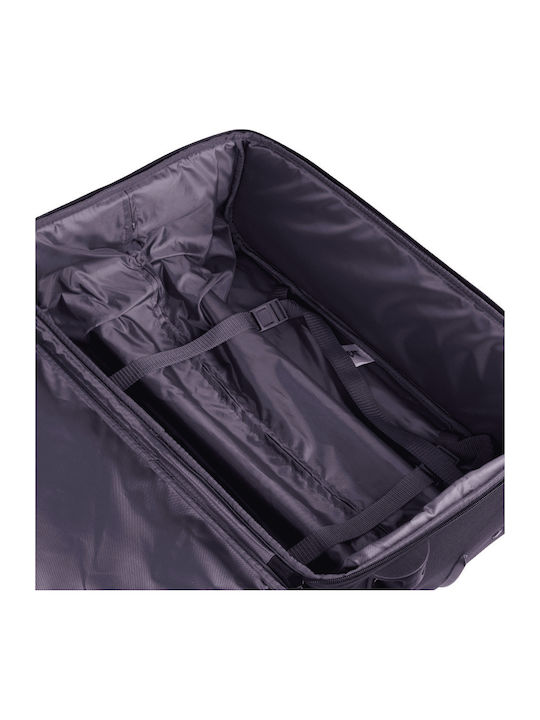 CAT Large Fabric Black Suitcase with 2 Wheels Height 71cm